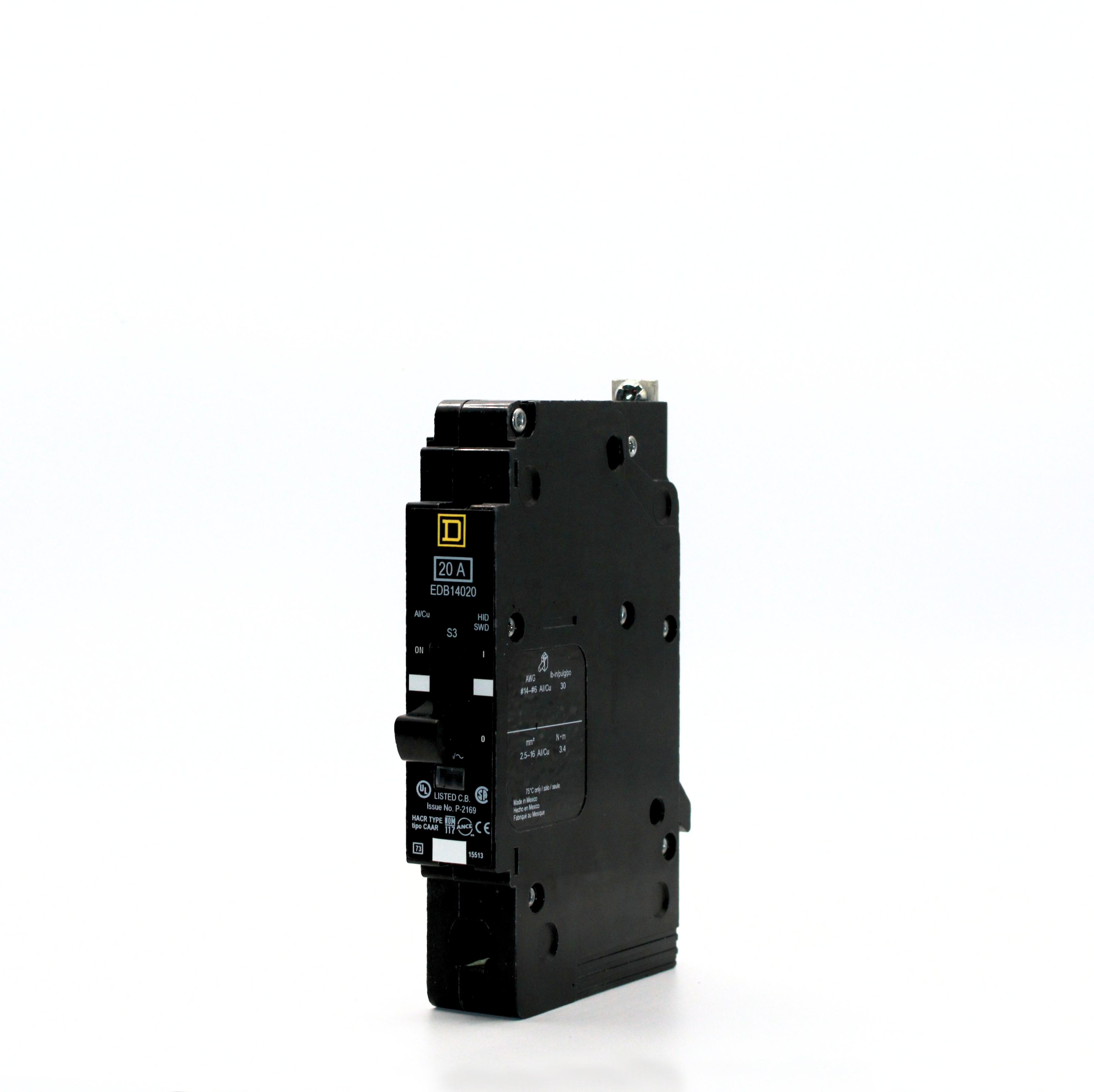 Square D EDB 1-Pole Circuit Breaker, 277V (15A-20A)