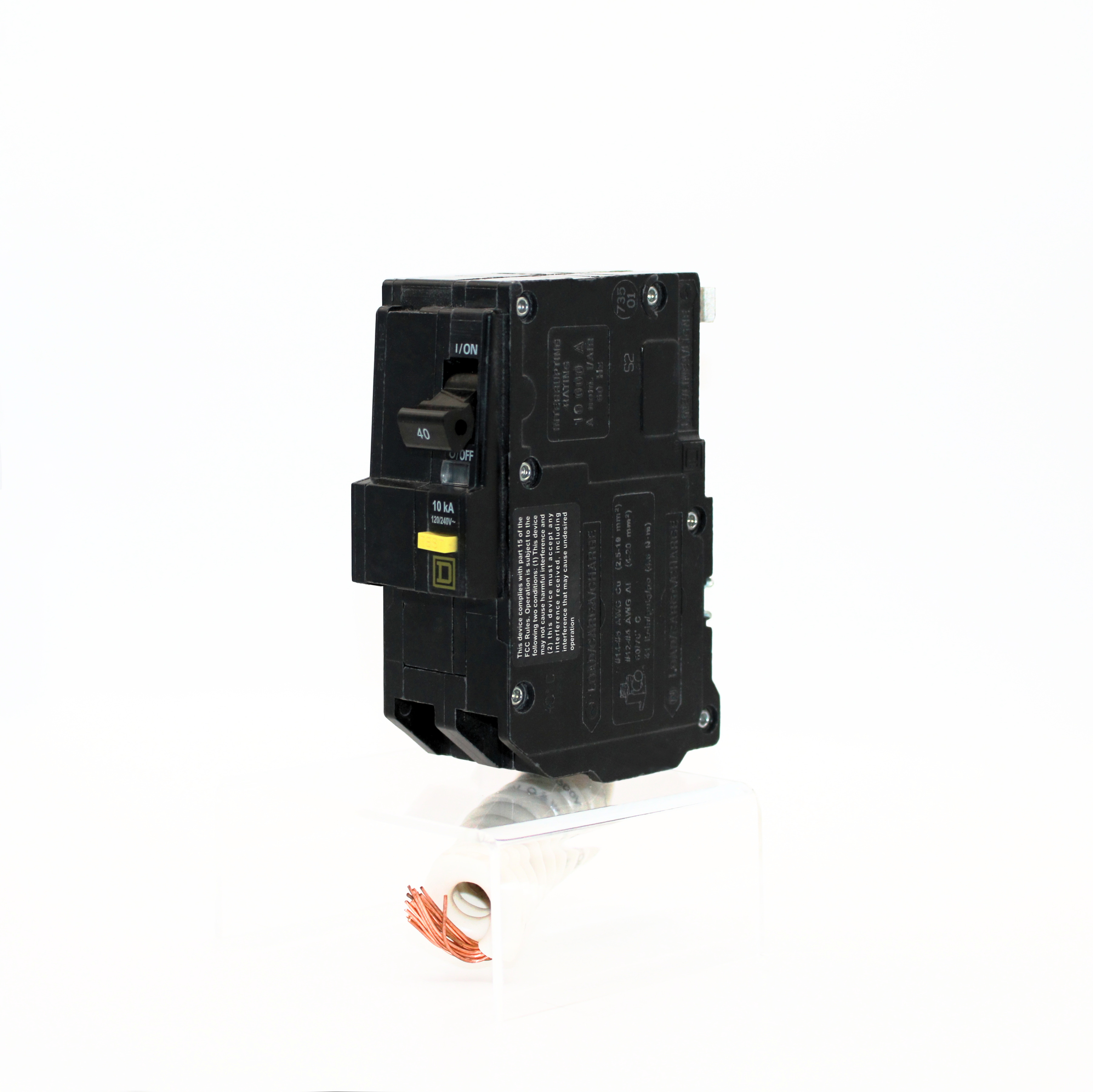 Square D QO 2-Pole GFCI Circuit Breaker, 120/240V, 10kAIC (30A-50A)