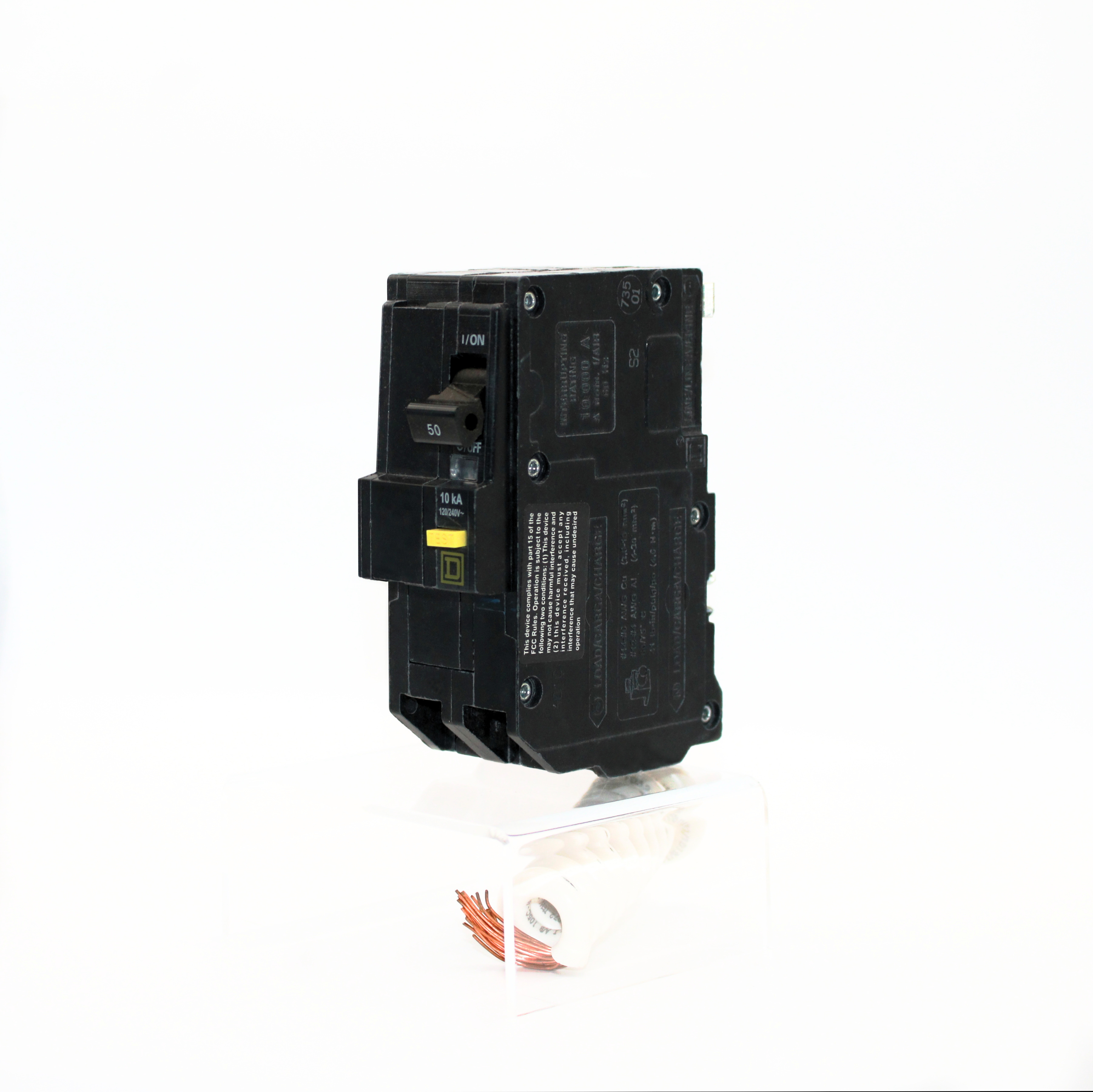 Square D QO 2-Pole GFCI Circuit Breaker, 120/240V, 10kAIC (30A-50A)