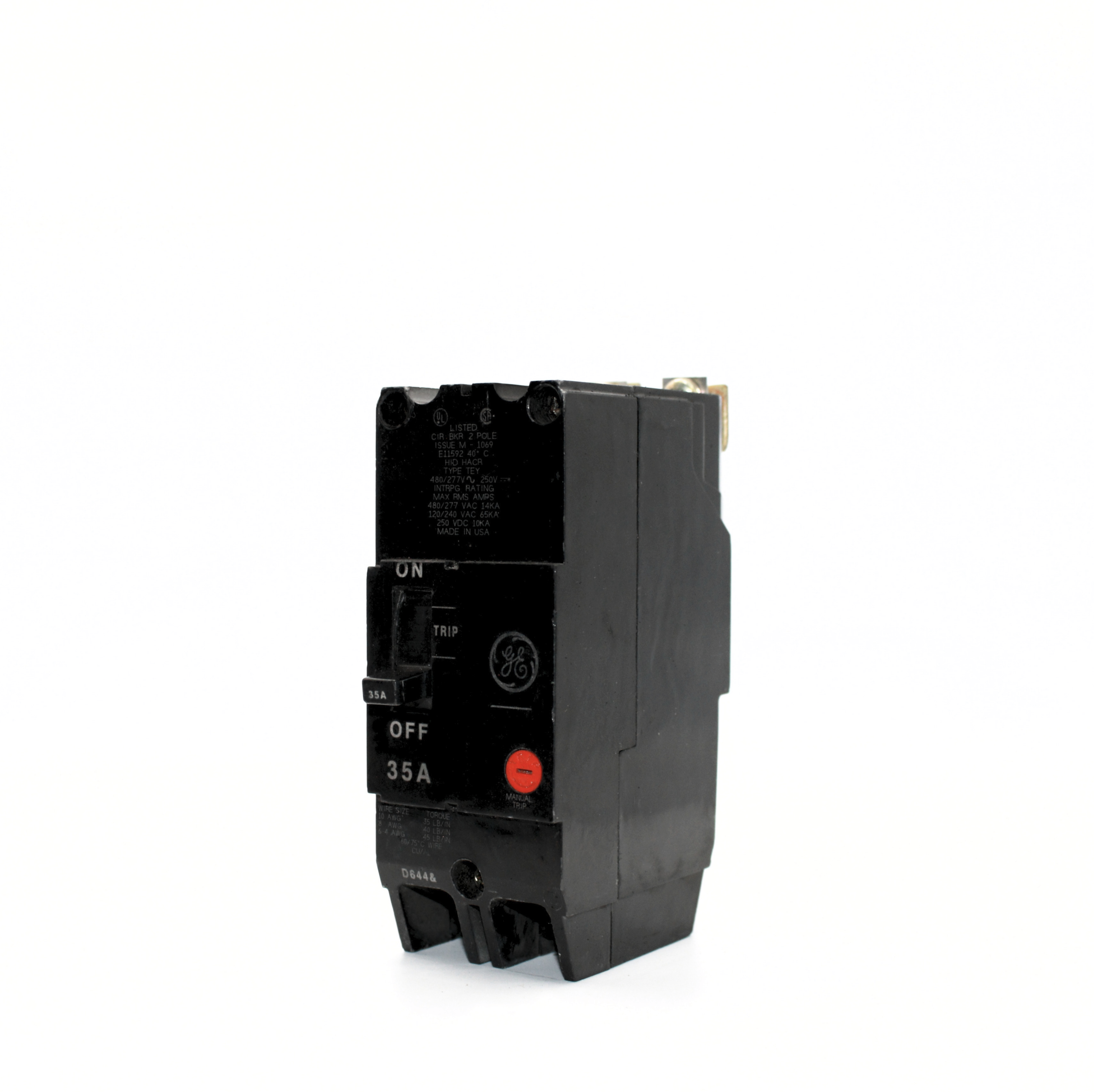 GE TEY 2-Pole Bolt-On Circuit Breaker (20A - 90A)