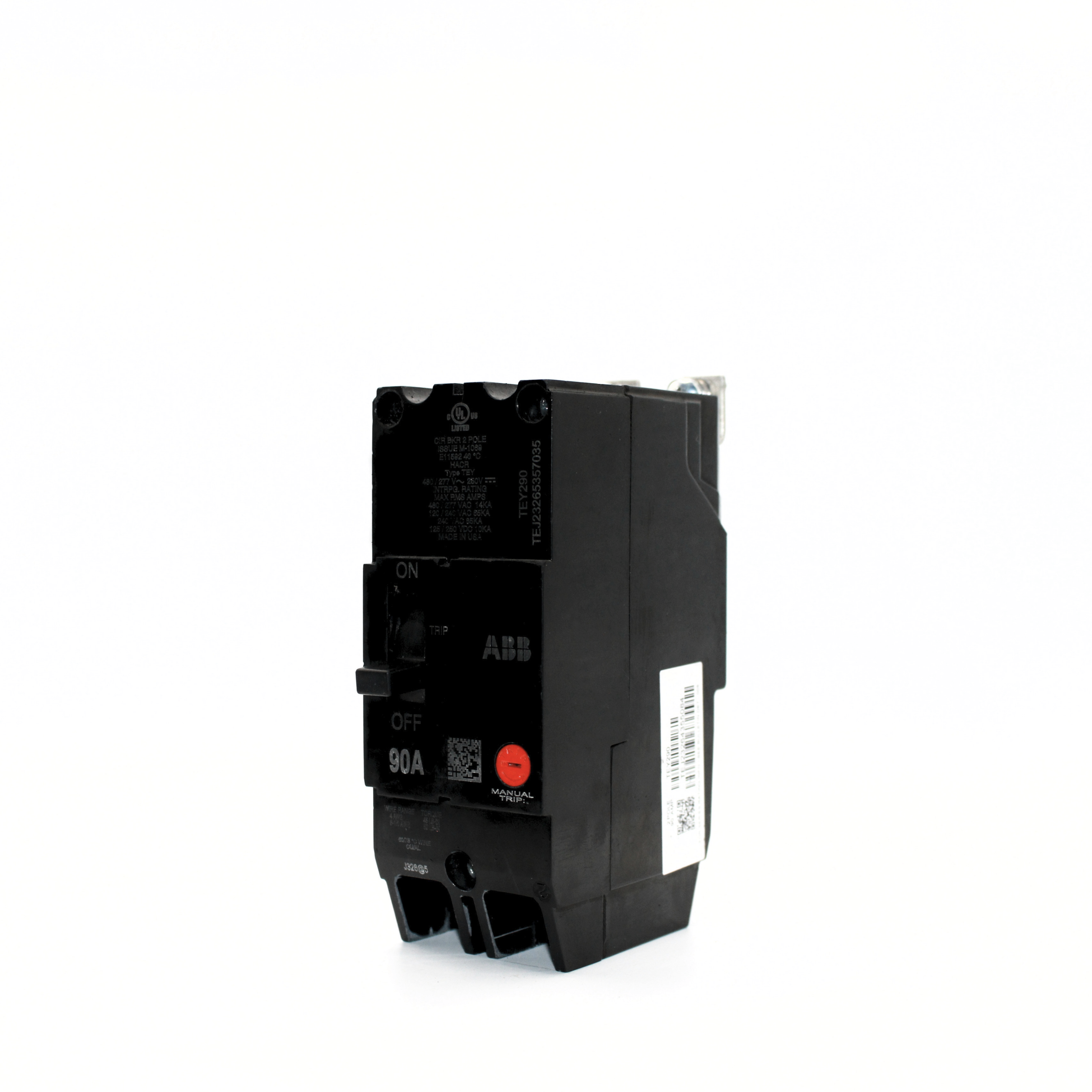 GE TEY 2-Pole Bolt-On Circuit Breaker (20A - 90A)
