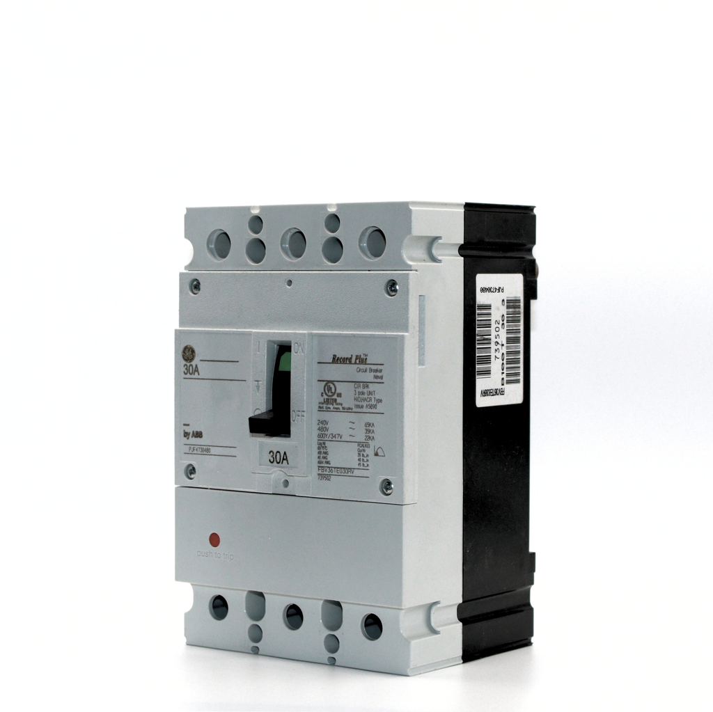 GE Record Plus FBV 3-Pole Circuit Breaker, 600V  (45A - 100A)