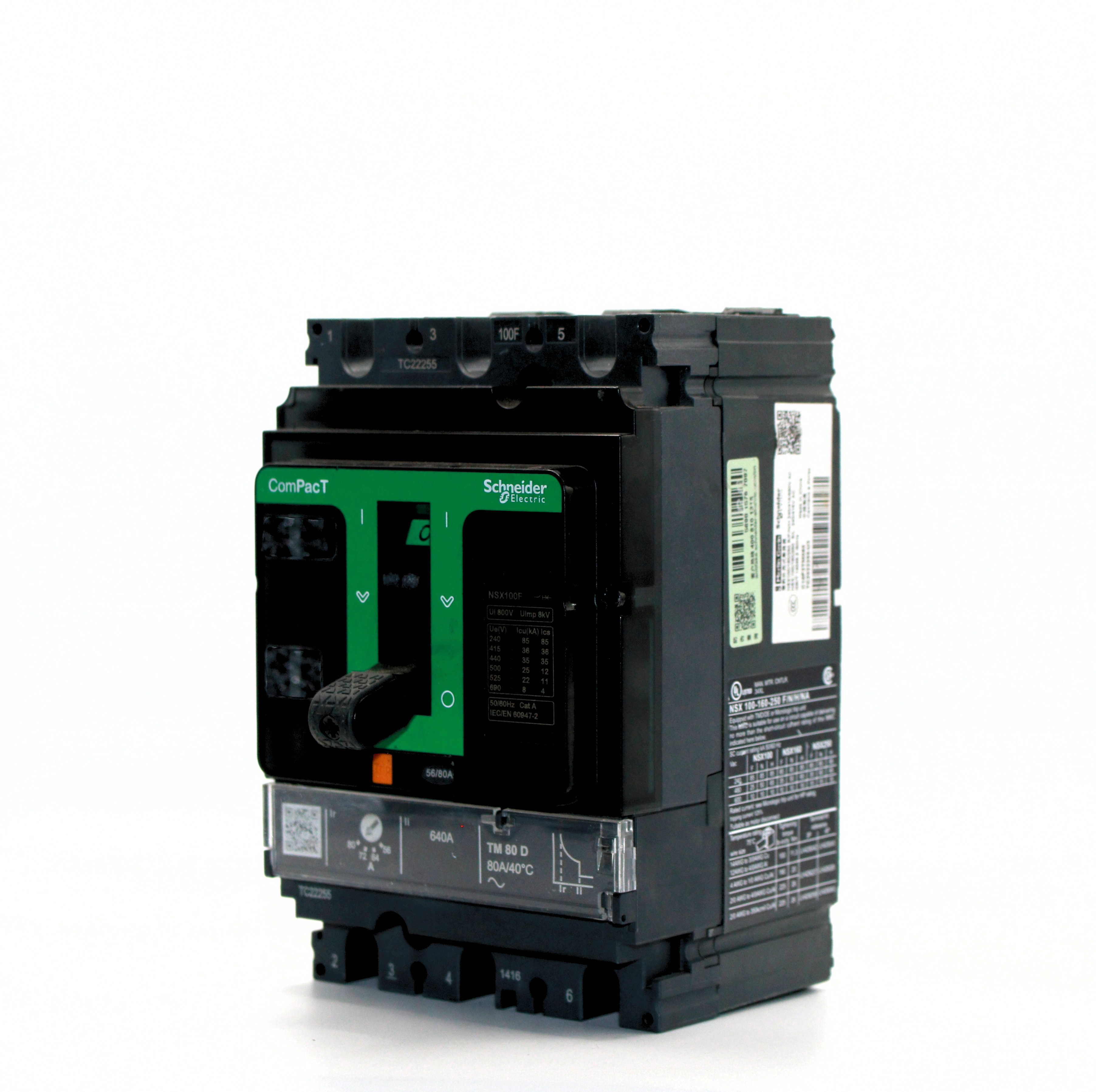 Square D NSX100F 3 Pole Circuit Breaker