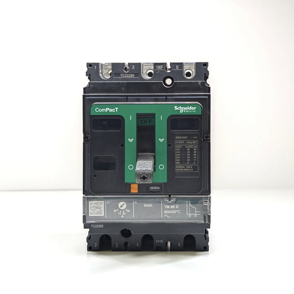 Square D NSX100F 3 Pole Circuit Breaker
