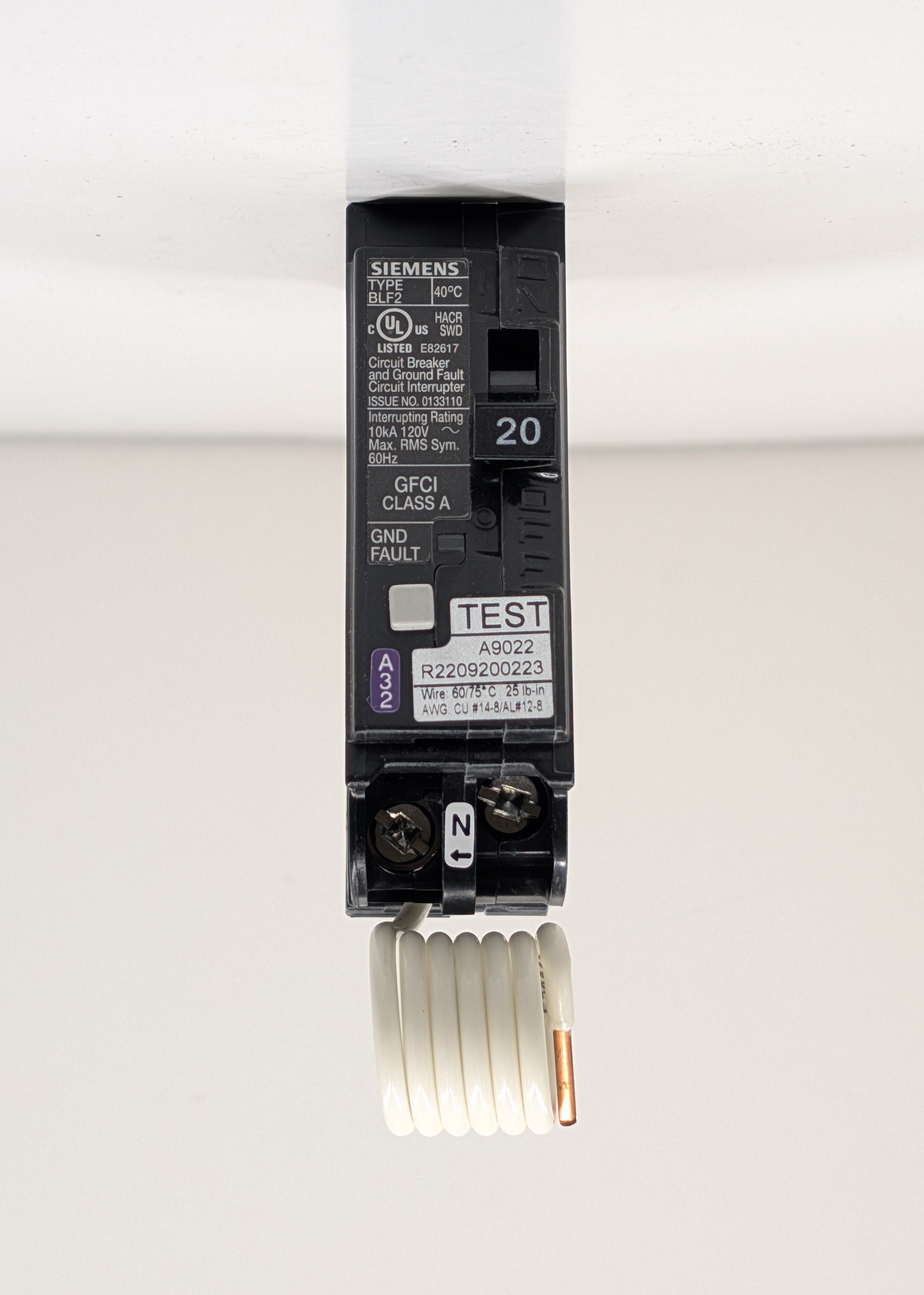 Siemens BF120A 1 Pole Circuit Breaker