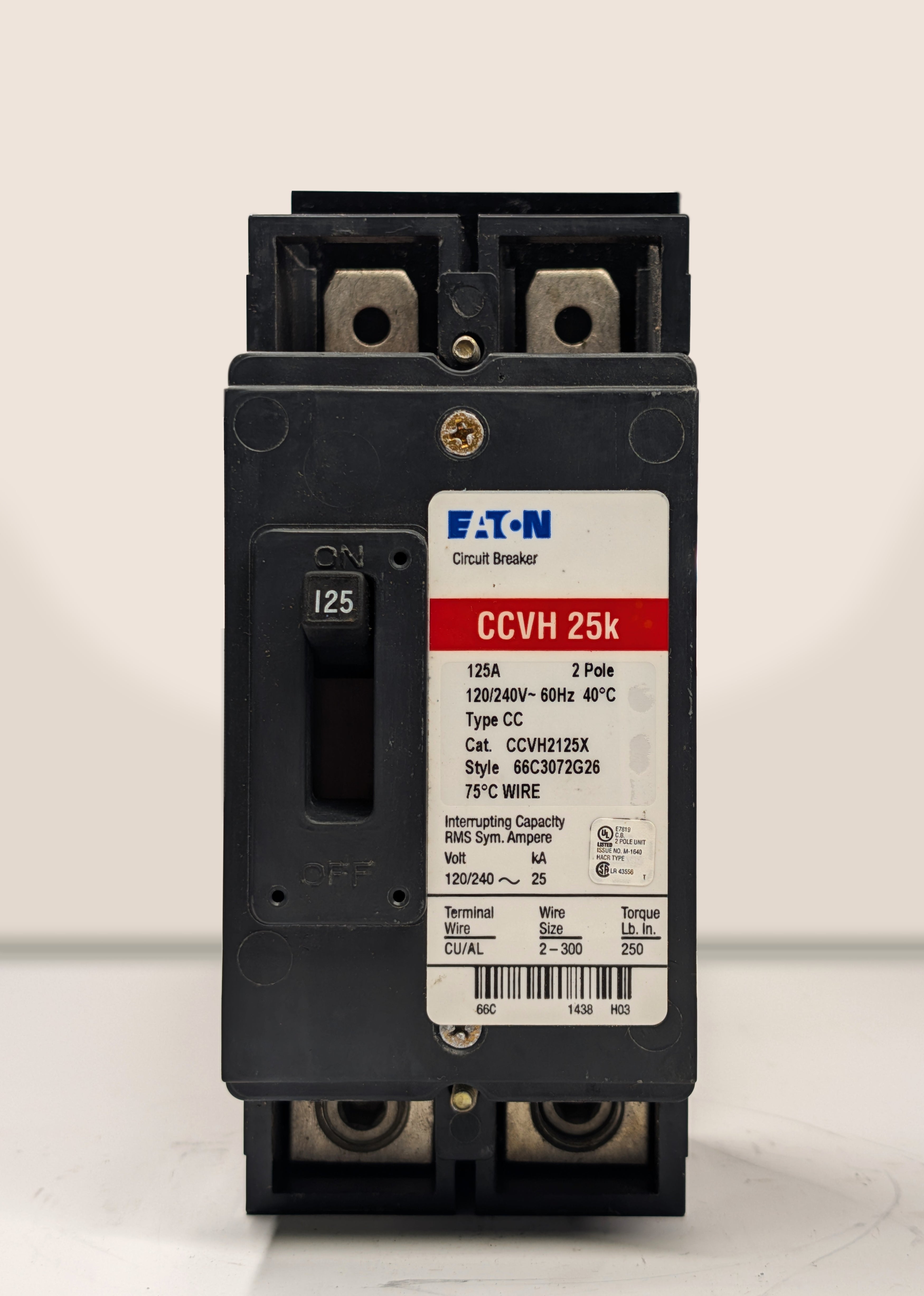 Eaton CCVH2125X Tenant Main Circuit Breaker
