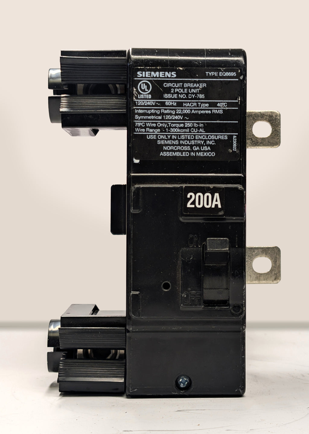 Siemens EQ8695 Main Circuit Breaker
