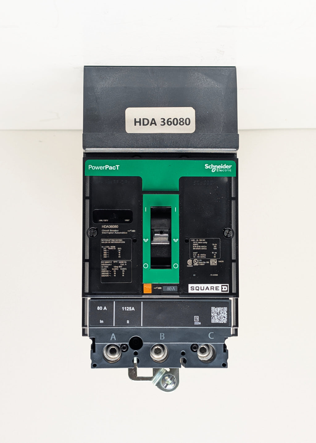 Square D HDA36080 3 Pole Circuit Breaker