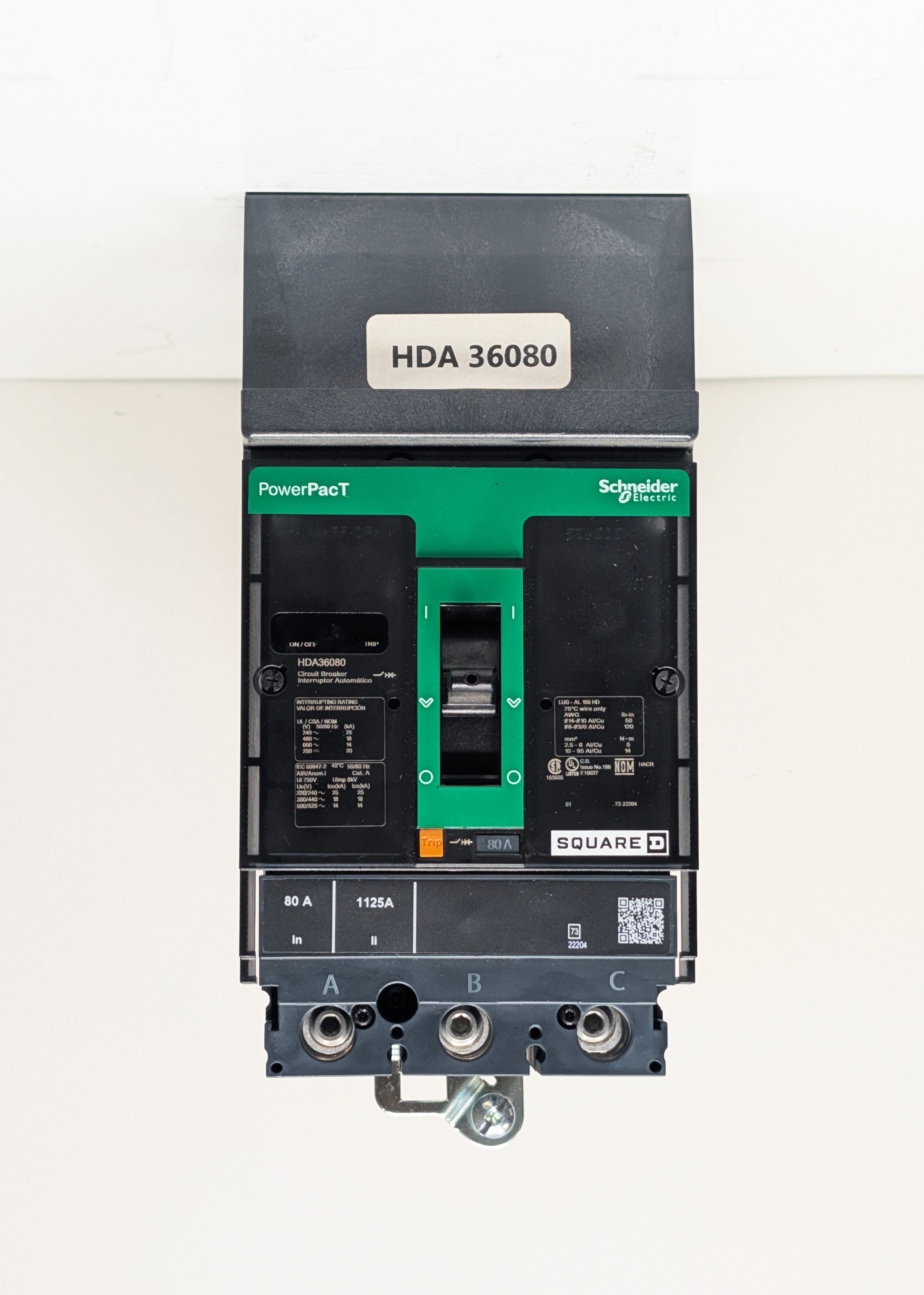 Square D HDA36080 3 Pole Circuit Breaker