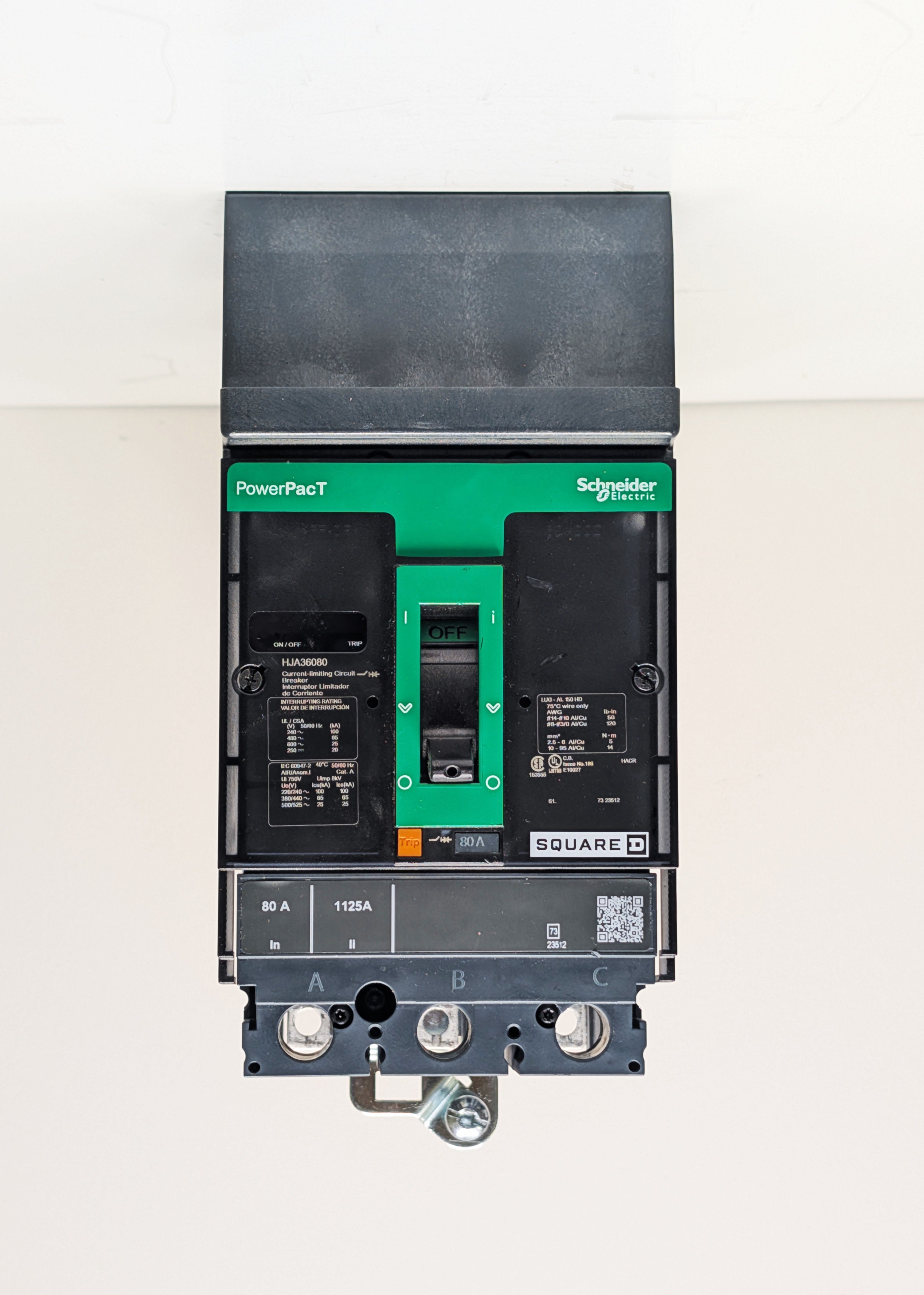 Square D HJA36080 3 Pole Circuit Breaker