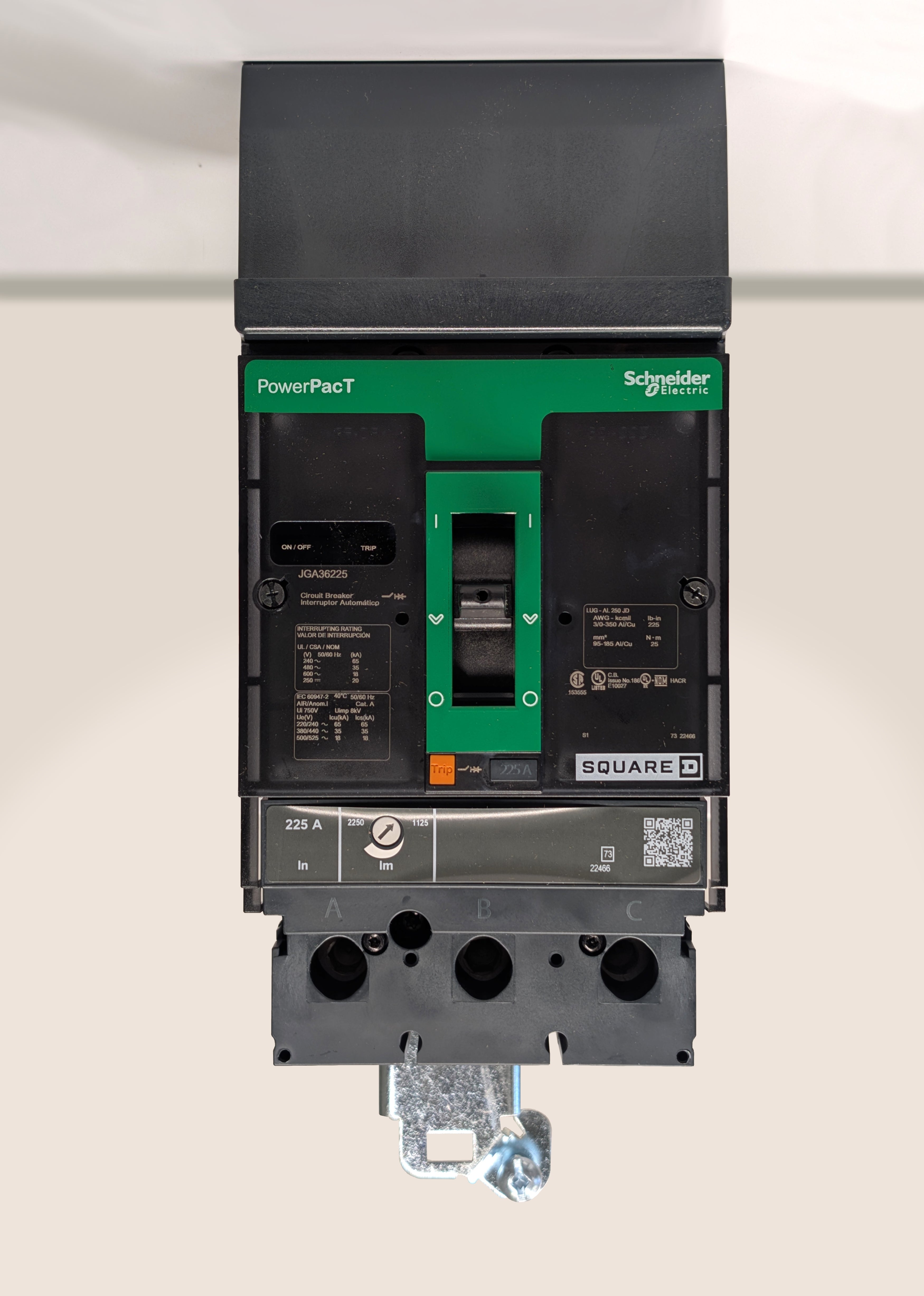 Square D JGA36225 3 Pole Circuit Breaker