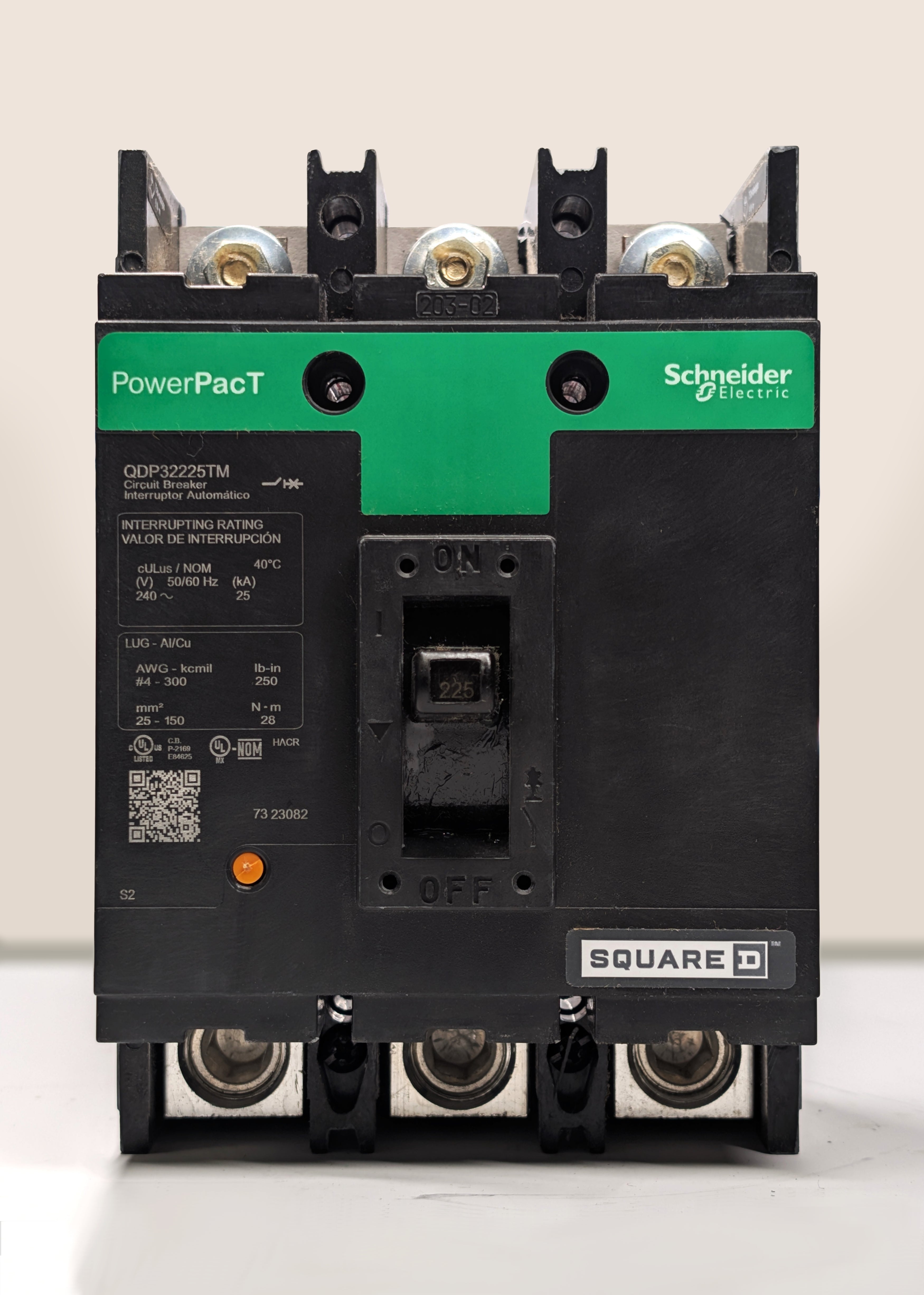 Square D QDP32225TM 3 Pole Circuit Breaker