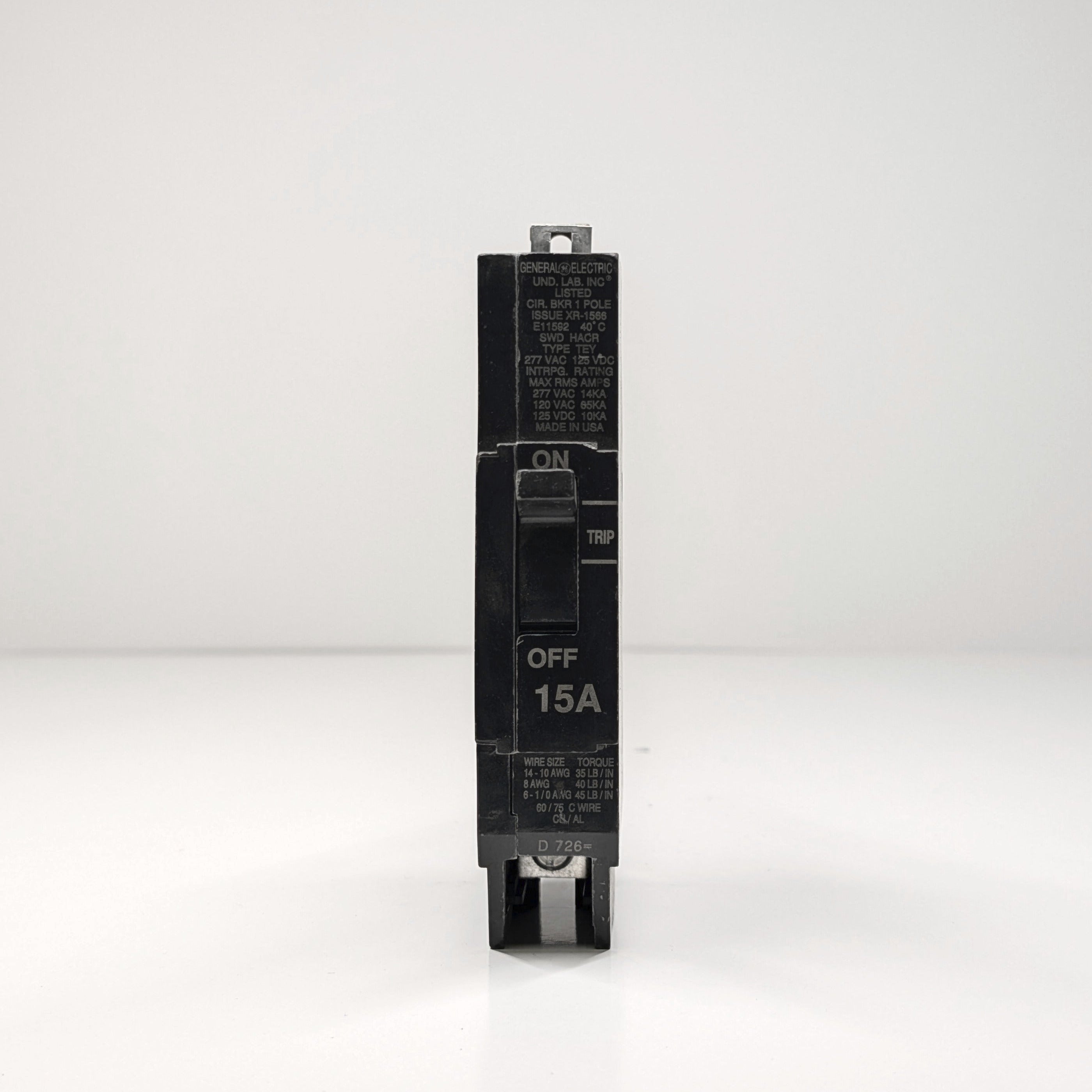 GE TEY 1-Pole Bolt-On Circuit Breaker (15A - 70A)